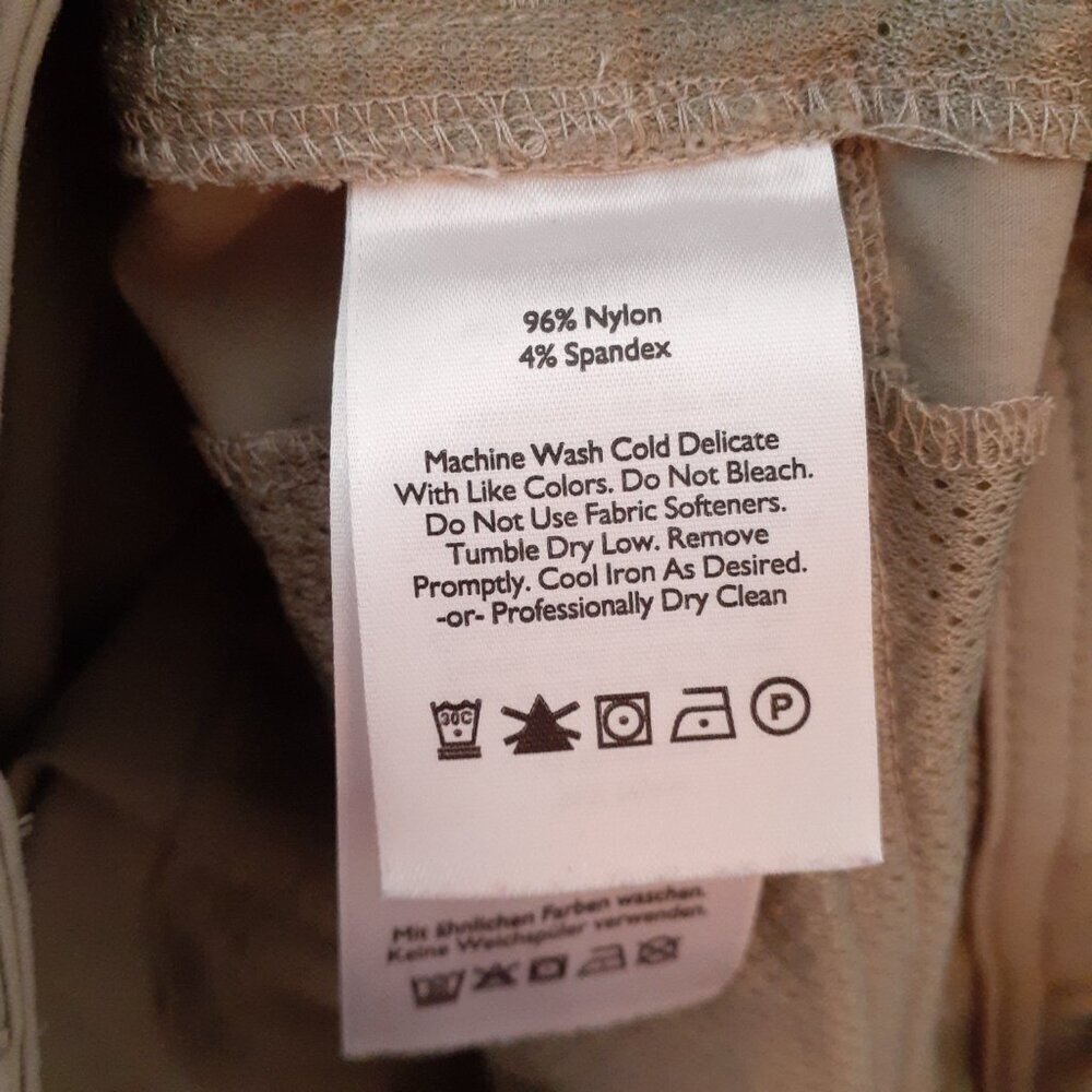 Eddie Bauer Womens Pants Size 6 Stretch Snap Leg Mesh Pockets Beige 95 - Picture 6 of 6